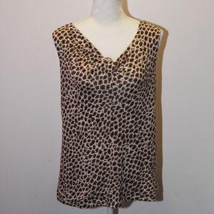 Banana Republic sleeveless animal print  blouse
